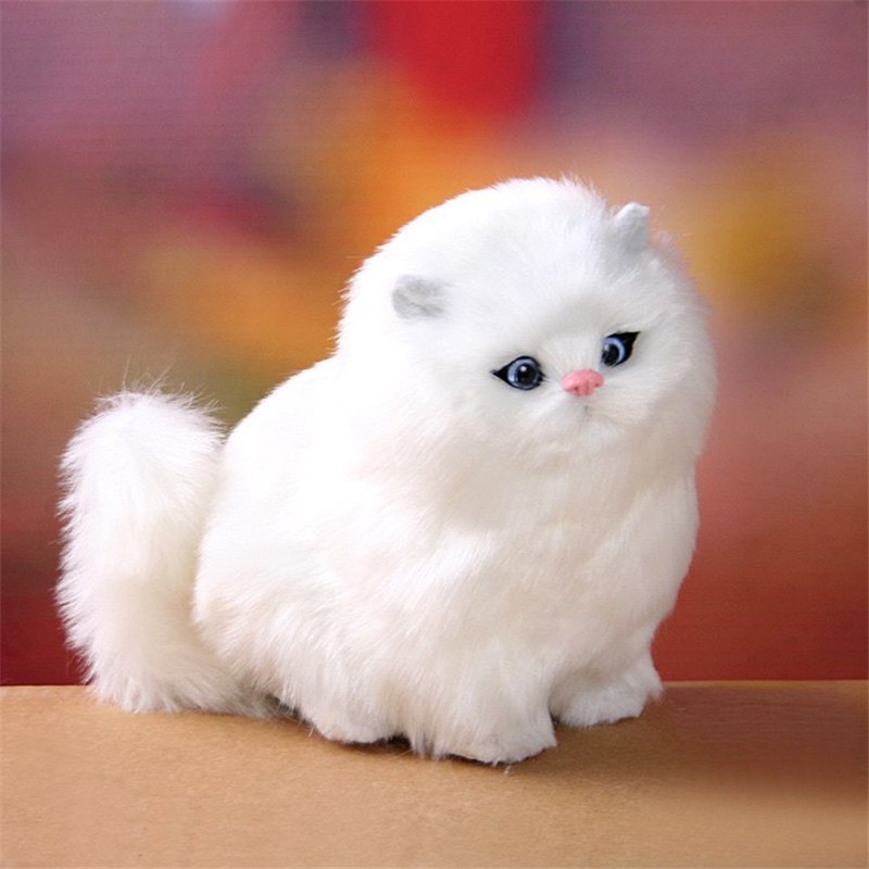 Lovely New Electric Simulation Stuffed Plush Cats Toys Soft Sounding Cute Plush Cat Doll Toys for Kids